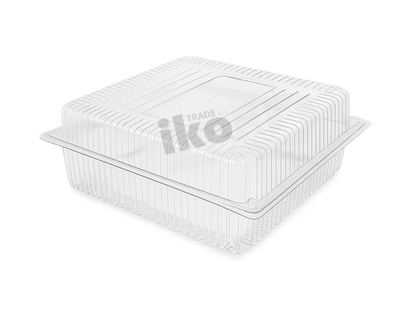 PET posudica, 190x203x80mm, 300/1, NO 10 (za četiri kolača)
